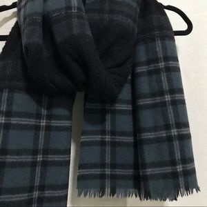 J crew Green plaid wool scarf